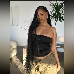 Princess Polly Bateson strapless corset- black